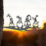 4 Whimsical Gnomes Tree Stake