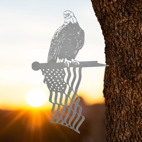 Eagle and Flag Stake