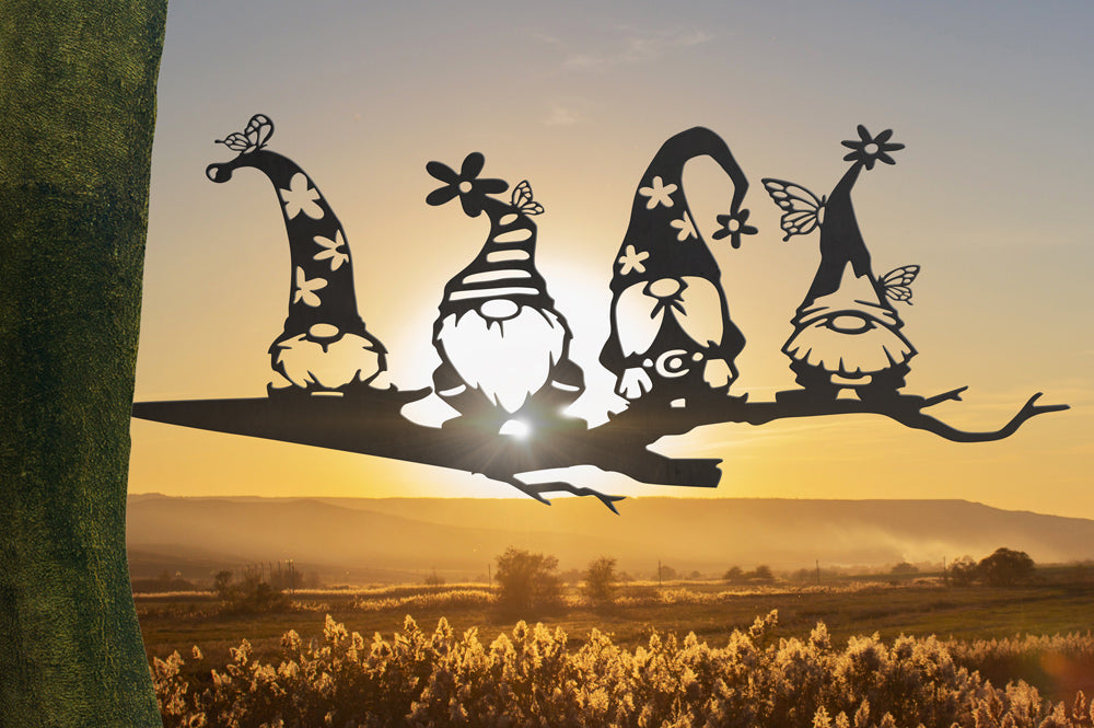 4 Whimsical Gnomes Tree Stake - Image 2