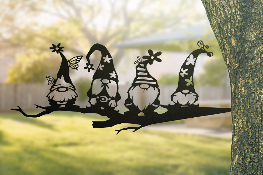 4 Whimsical Gnomes Tree Stake - Image 3