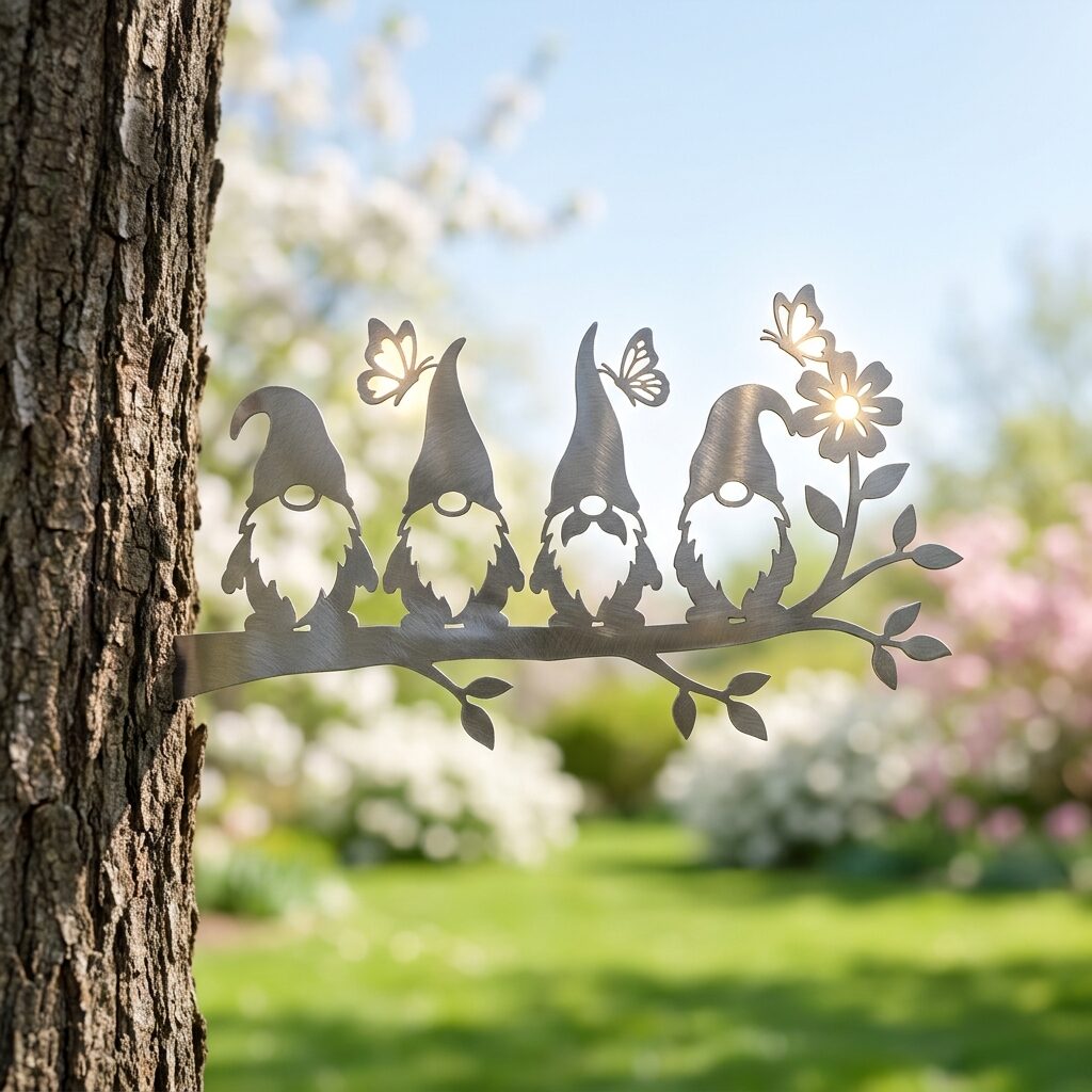 Garden Folk collection – gnome, fairy and bigfoot steel stakes